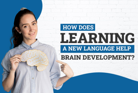 How does learning a new language help brain development?